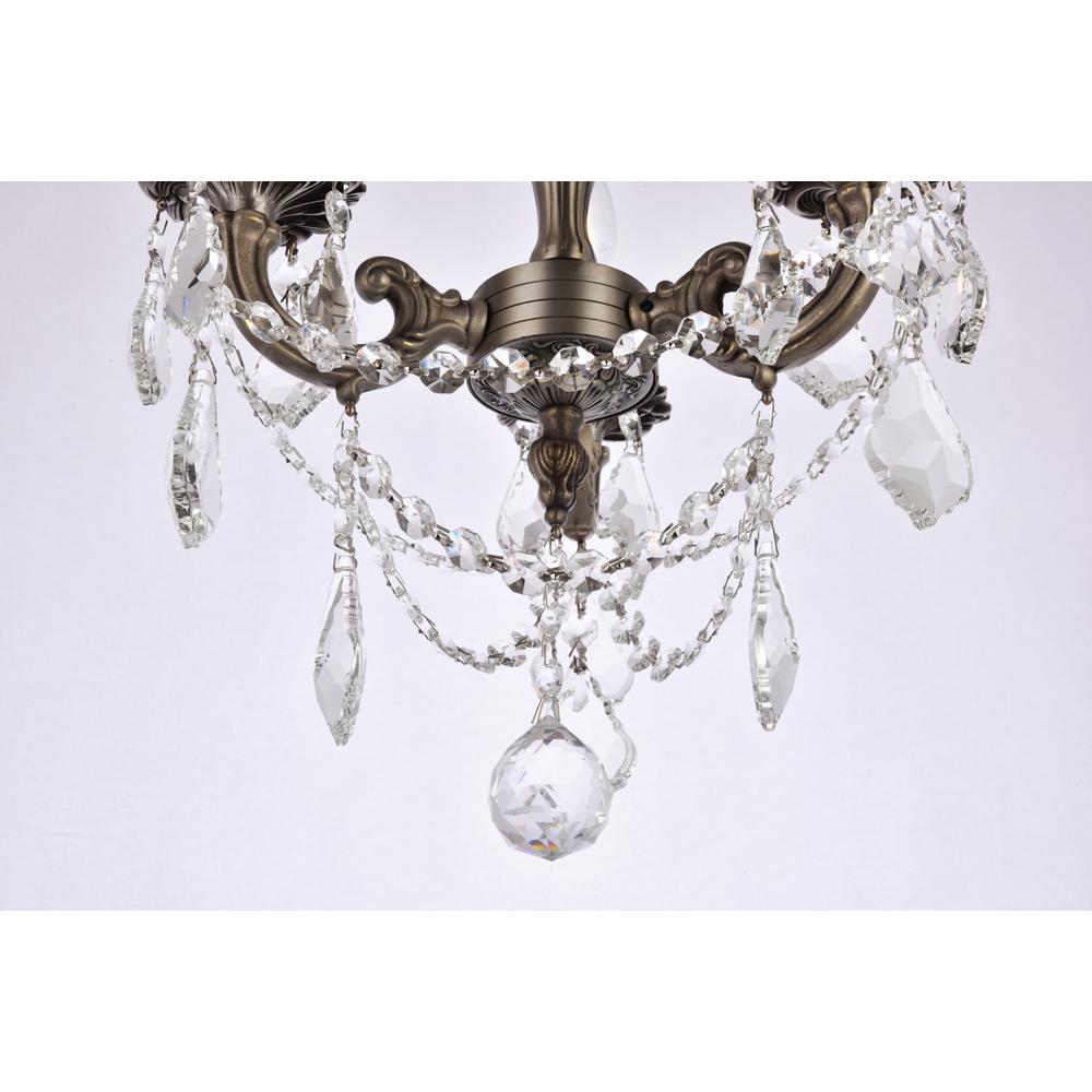Rosalia 3 Light Pewter Flush Mount Clear Royal Cut Crystal. Picture 3