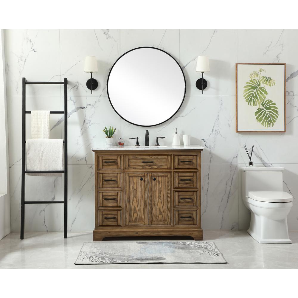 42 Inch Single Bathroom Vanity In Driftwood. Picture 4