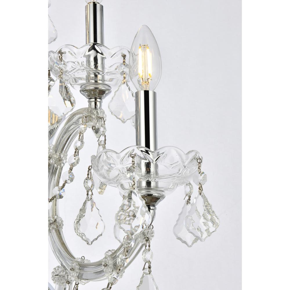 Maria Theresa 7 Light Chrome Wall Sconce Golden Teak (Smoky) Royal Cut Crystal. Picture 3