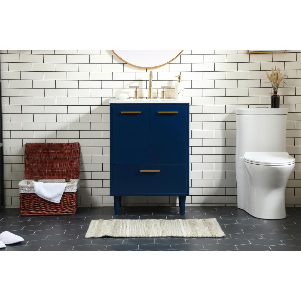 24 Inch Bathroom Vanity In Blue. Picture 14