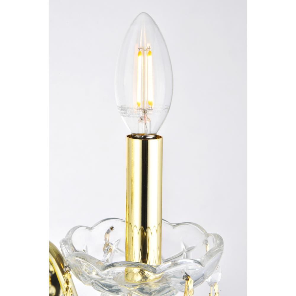 St. Francis 2 Light Gold Wall Sconce Clear Royal Cut Crystal. Picture 3