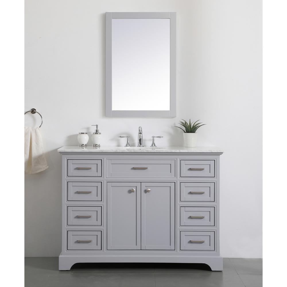 48 In. Single Bathroom Vanity Set In Light Grey. Picture 13