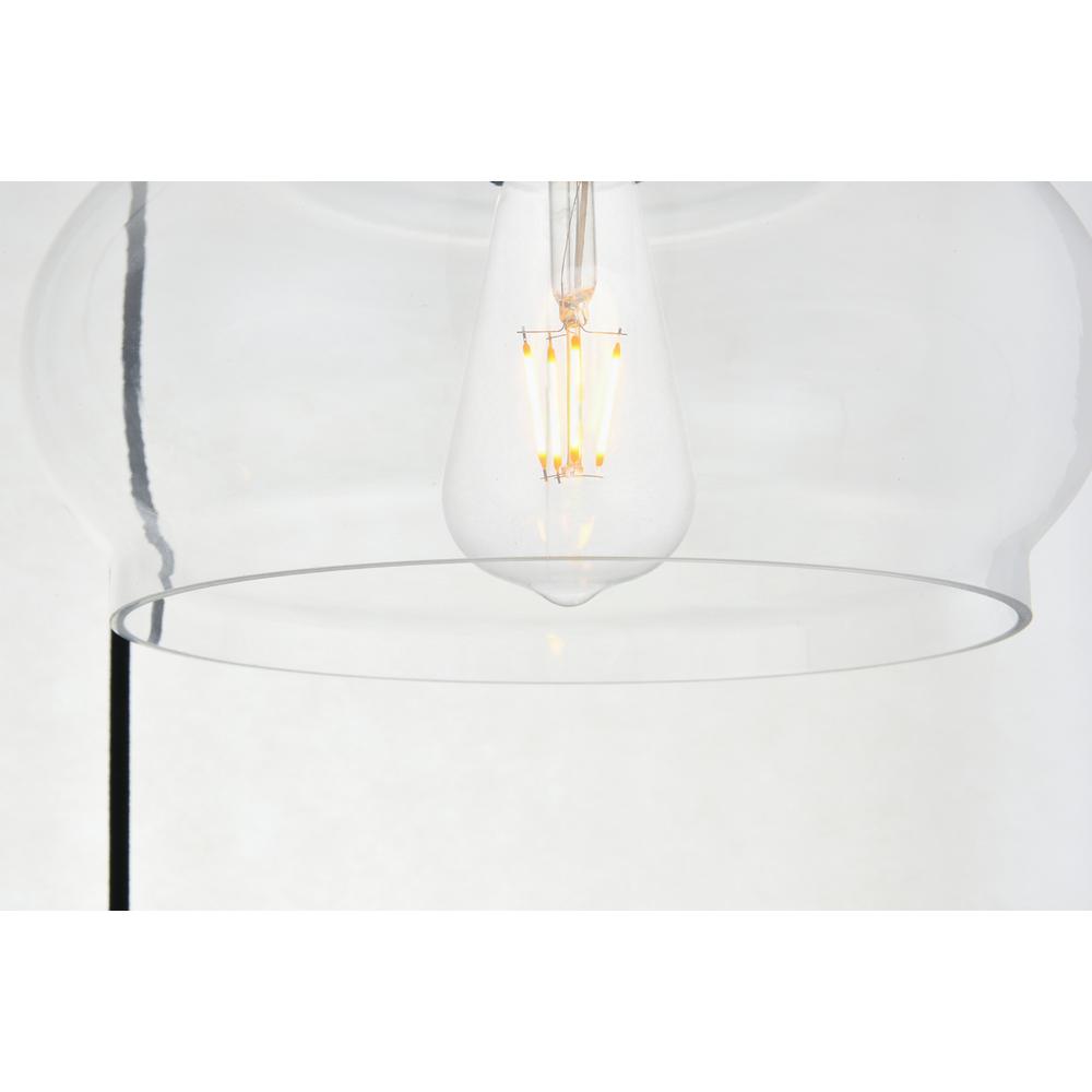 Destry 3 Lights Chrome Pendant With Clear Glass. Picture 3