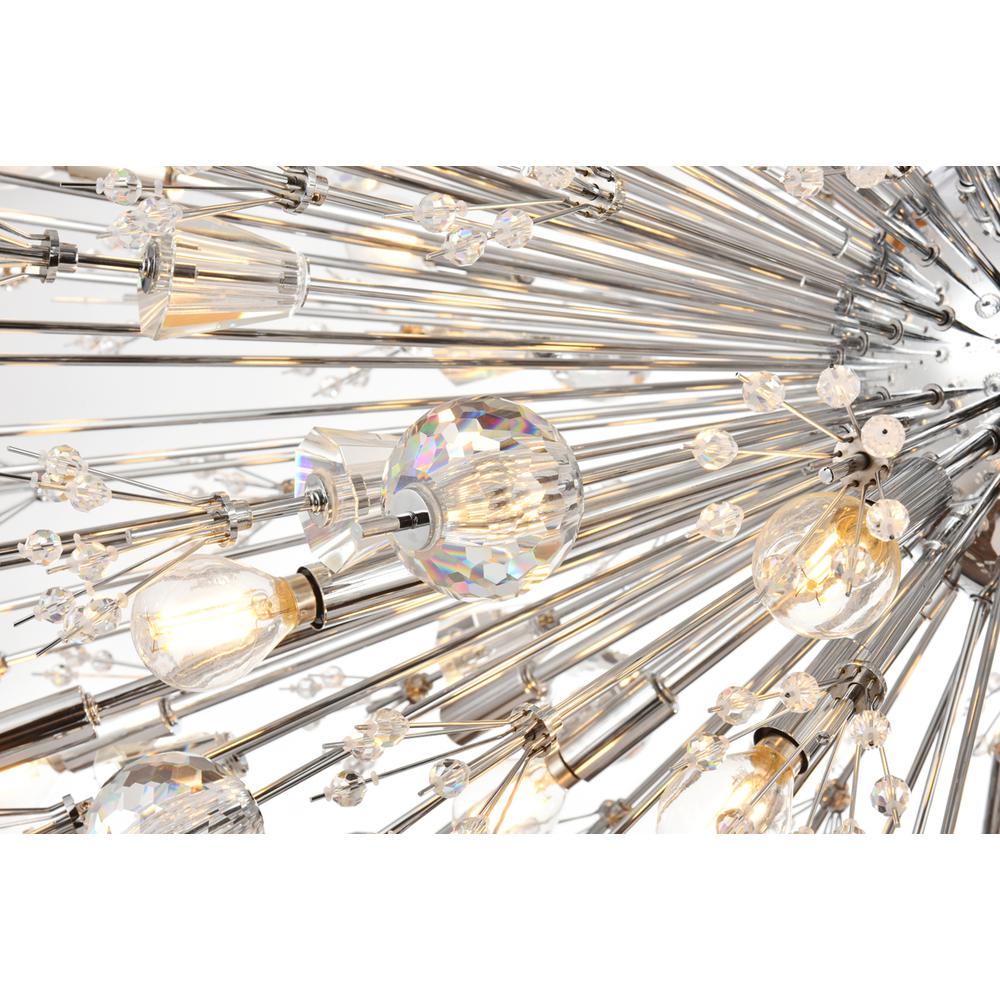 Vera 48 Inch Crystal Starburst Oval Pendant In Chrome. Picture 3