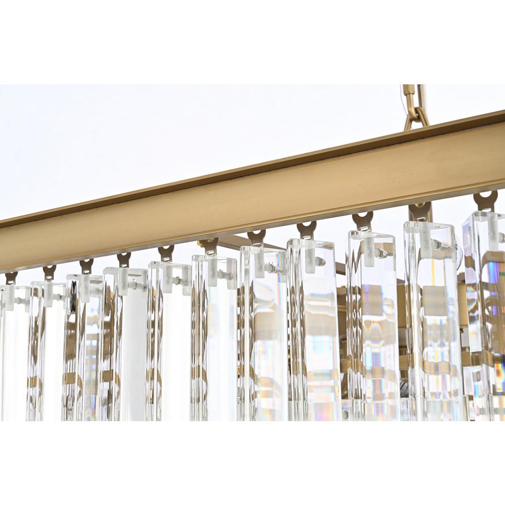 Sydney 34 Inch Square Crystal Chandelier In Satin Gold. Picture 4