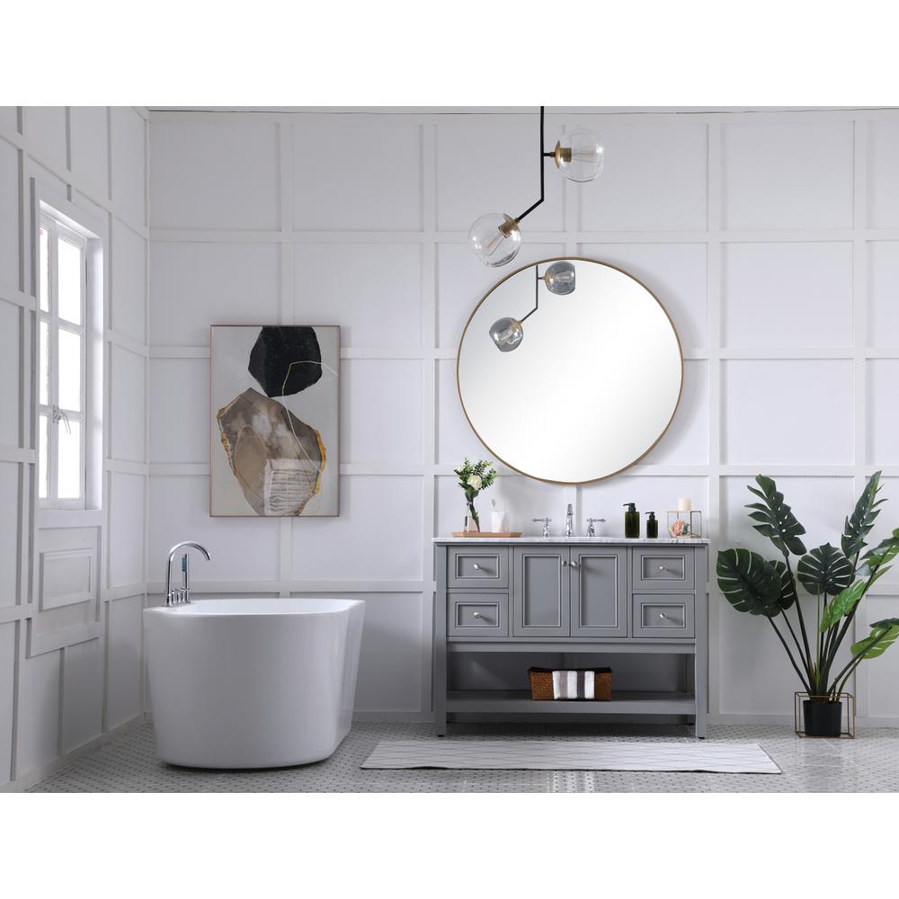 48 In. Single Bathroom Vanity Set In Grey. Picture 7