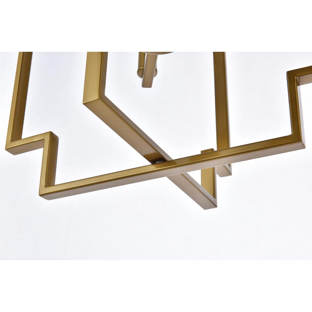 Rosenfeld 4 Lights Pendant In Brass. Picture 5