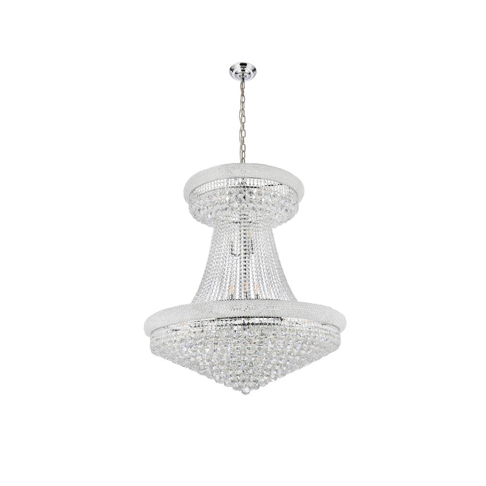 Primo 28 Light Chrome Chandelier Clear Royal Cut Crystal. Picture 6