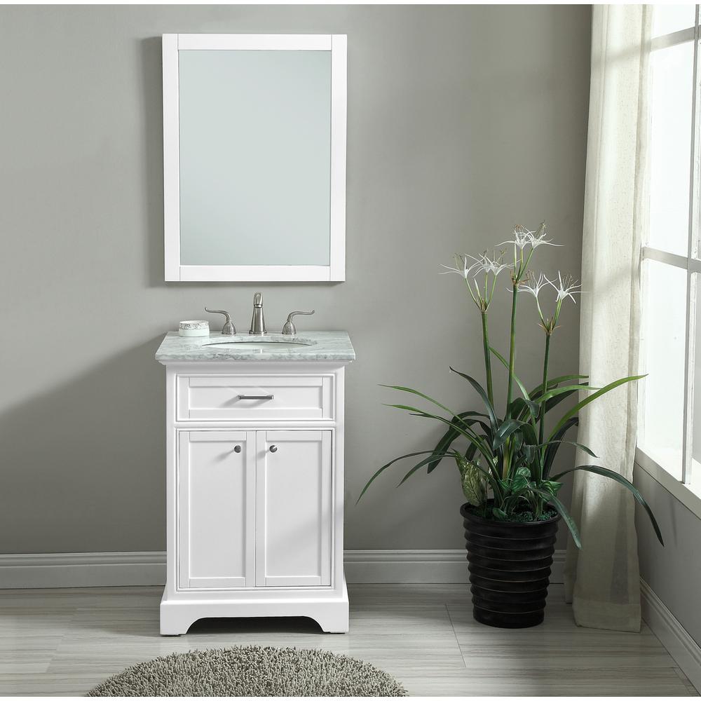 24 In. Single Bathroom Vanity Set In White. Picture 10