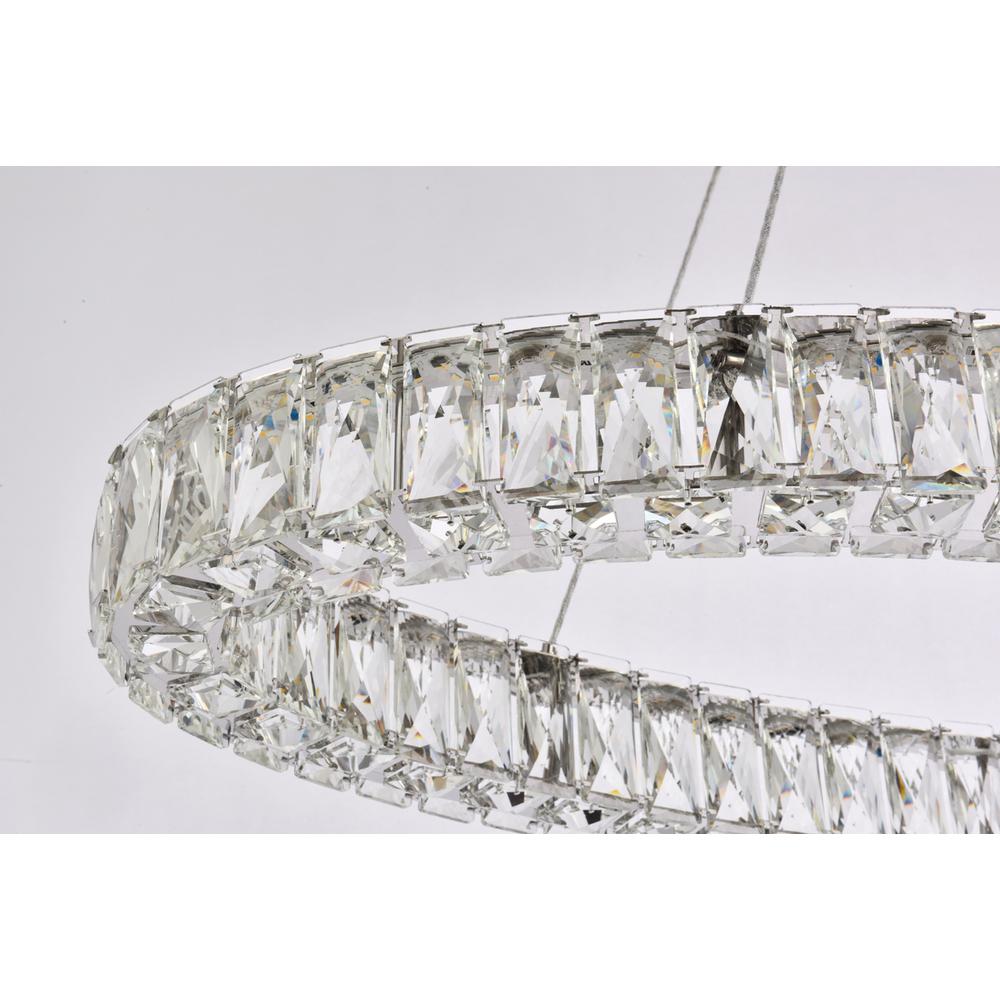 Monroe 36 Inch Led Oval Single Pendant In Chrome. Picture 5