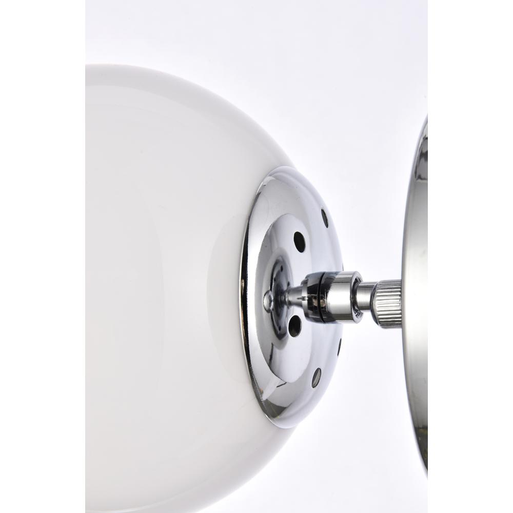 Mimi Six Inch Dual Flush Mount And Bath Sconce In Chrome With Frosted Glass. Picture 5