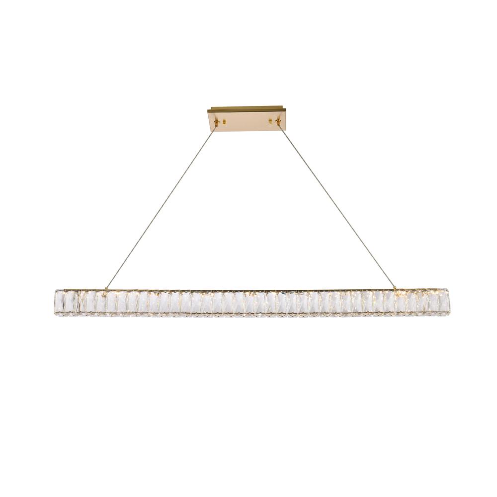 Monroe 47 Inch Led Linear Pendant In Gold. Picture 1