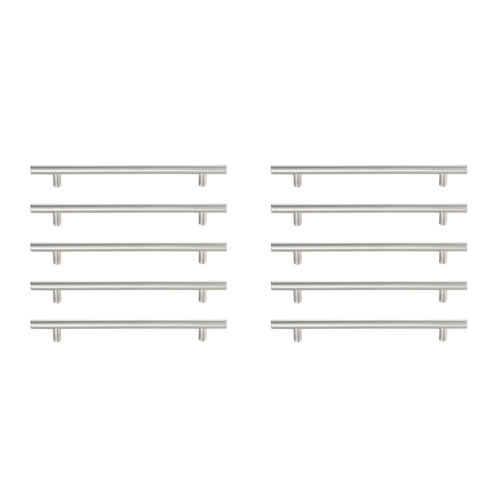 Quinn 7-9/16" Center To Center Brushed Nickel Bar Pull Multipack (Set Of 10). Picture 1