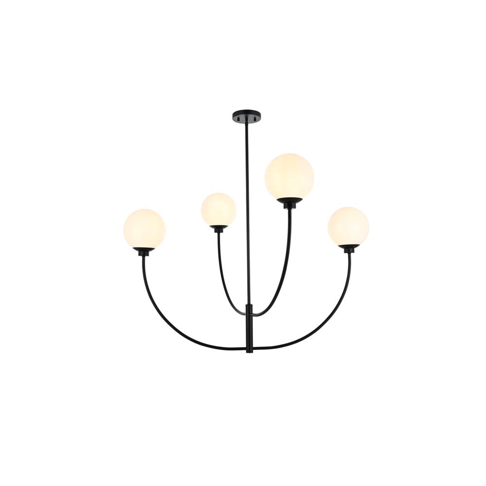 Nyomi 42 Inch Chandelier In Black. Picture 1