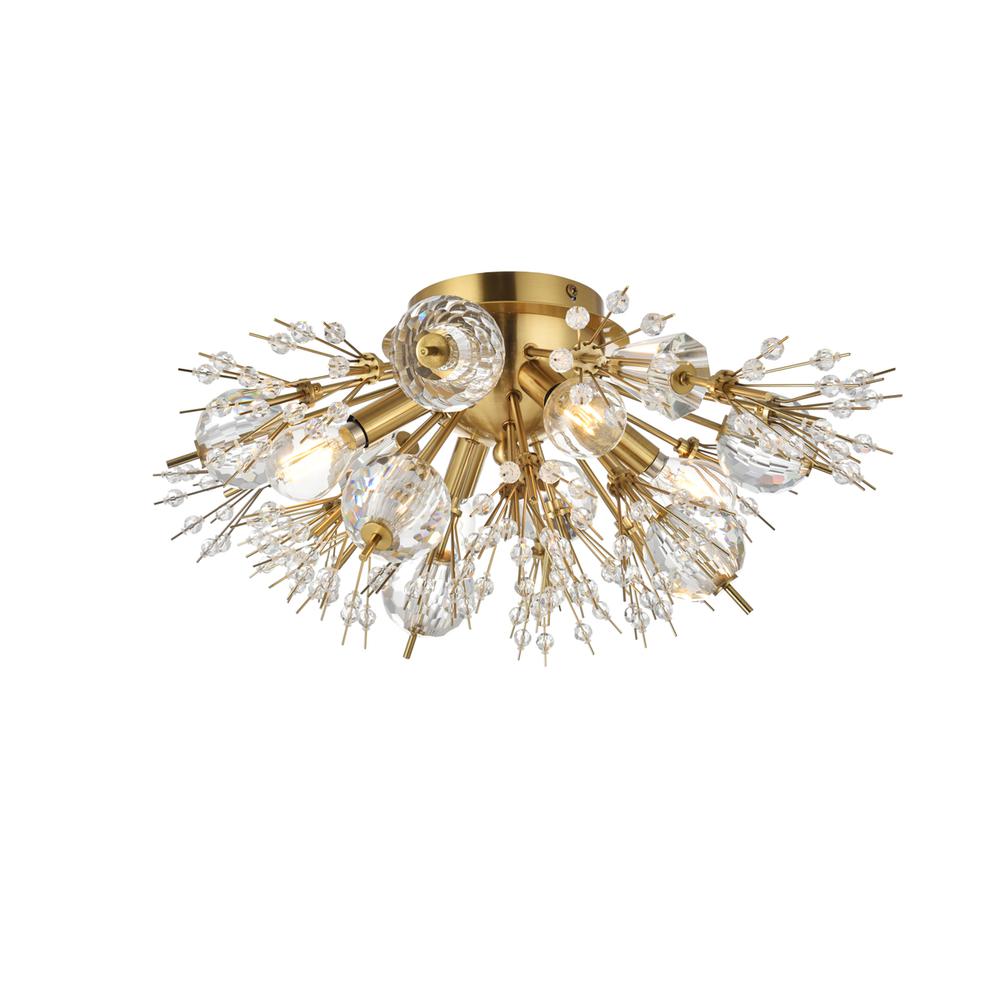 Vera 19 Inch Crystal Starburst Wall Sconce In Gold. Picture 3