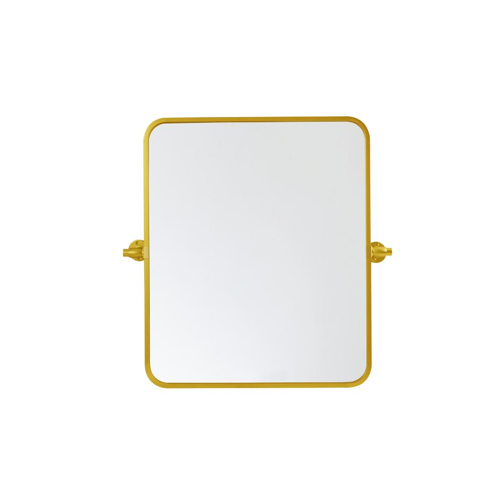 Soft Corner Pivot Mirror 20X24 Inch In Gold. Picture 1