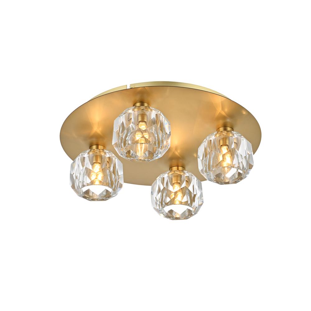 Graham 4 Light Ceiling Lamp In Gold. Picture 2