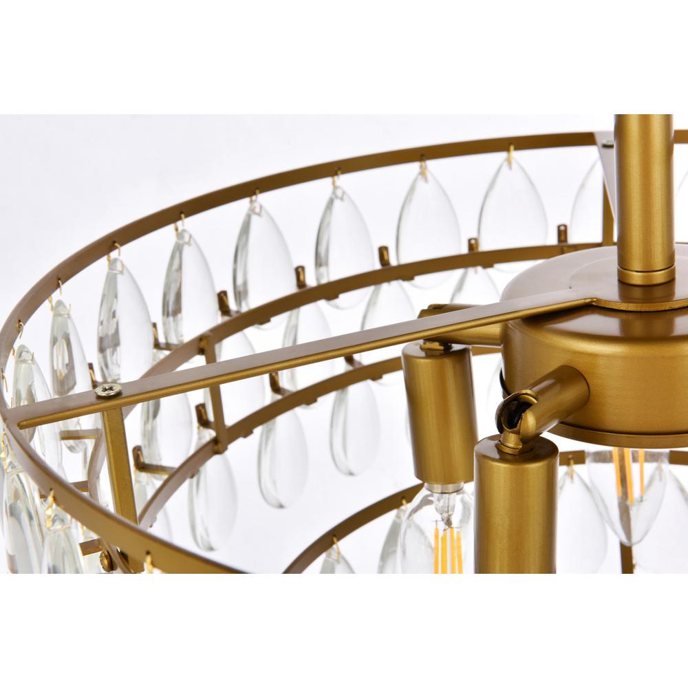 Mila 18 Inch Flush Mount In Brass. Picture 5