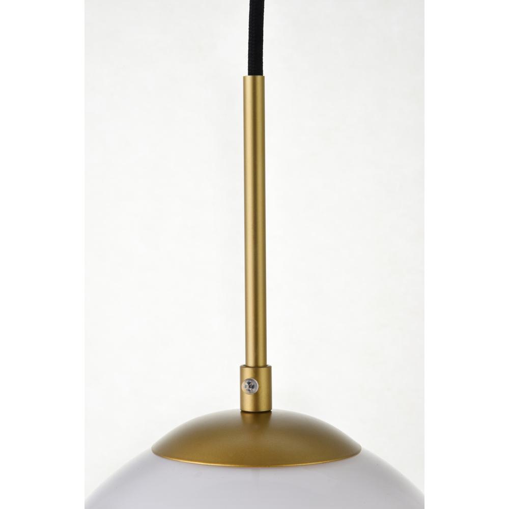 Baxter 1 Light Brass Pendant With Frosted White Glass. Picture 5