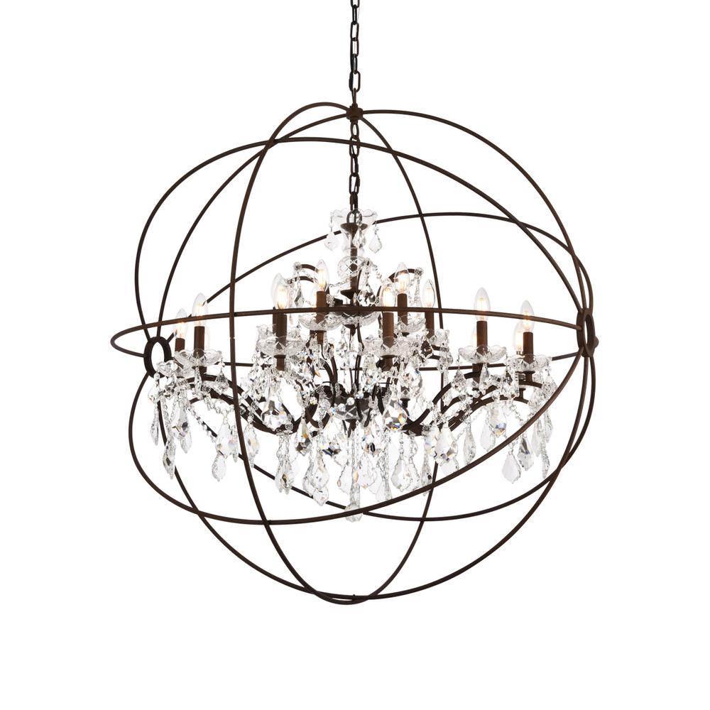 Geneva 18 Light Rustic Intent Chandelier Clear Royal Cut Crystal. Picture 2