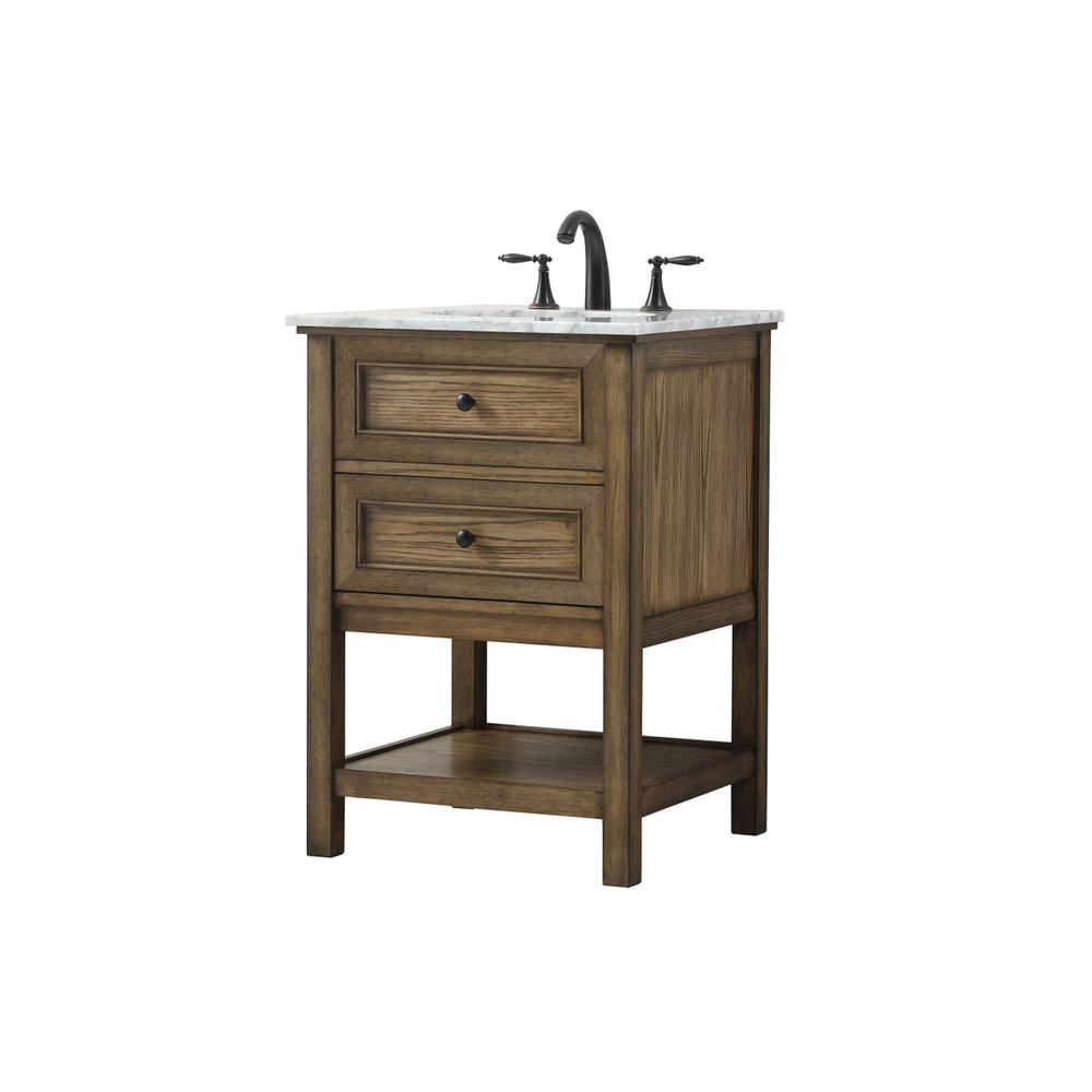 24 Inch Single Bathroom Vanity In Driftwood. Picture 7