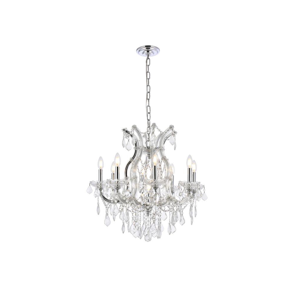 Maria Theresa 9 Light Chrome Chandelier Clear Royal Cut Crystal. Picture 1