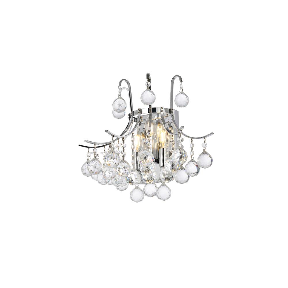 Toureg 3 Light Chrome Wall Sconce Clear Royal Cut Crystal. Picture 2