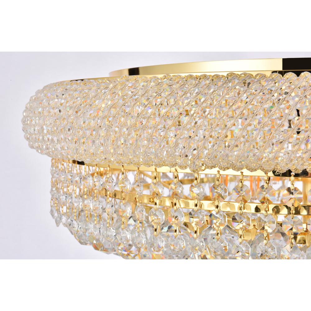 Primo 12 Light Gold Flush Mount Clear Royal Cut Crystal. Picture 5