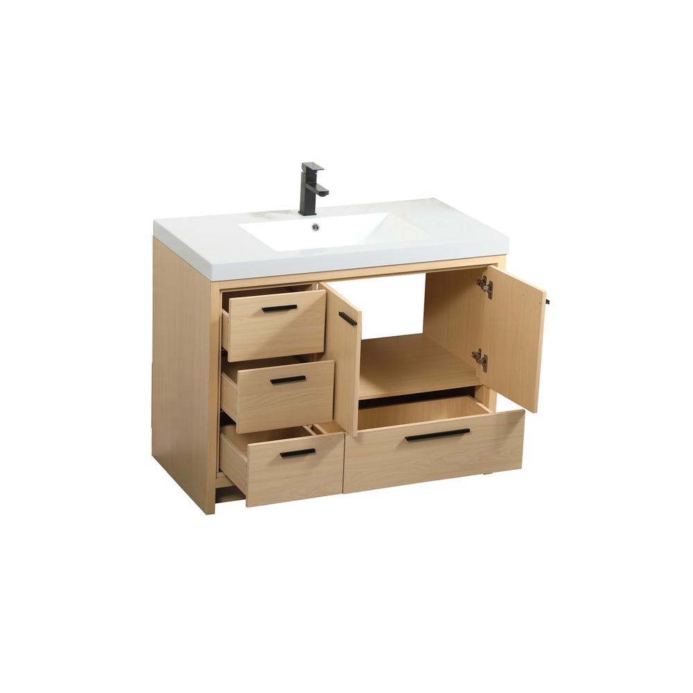 42 Inch Single Bathroom Vanity In Maple. Picture 9