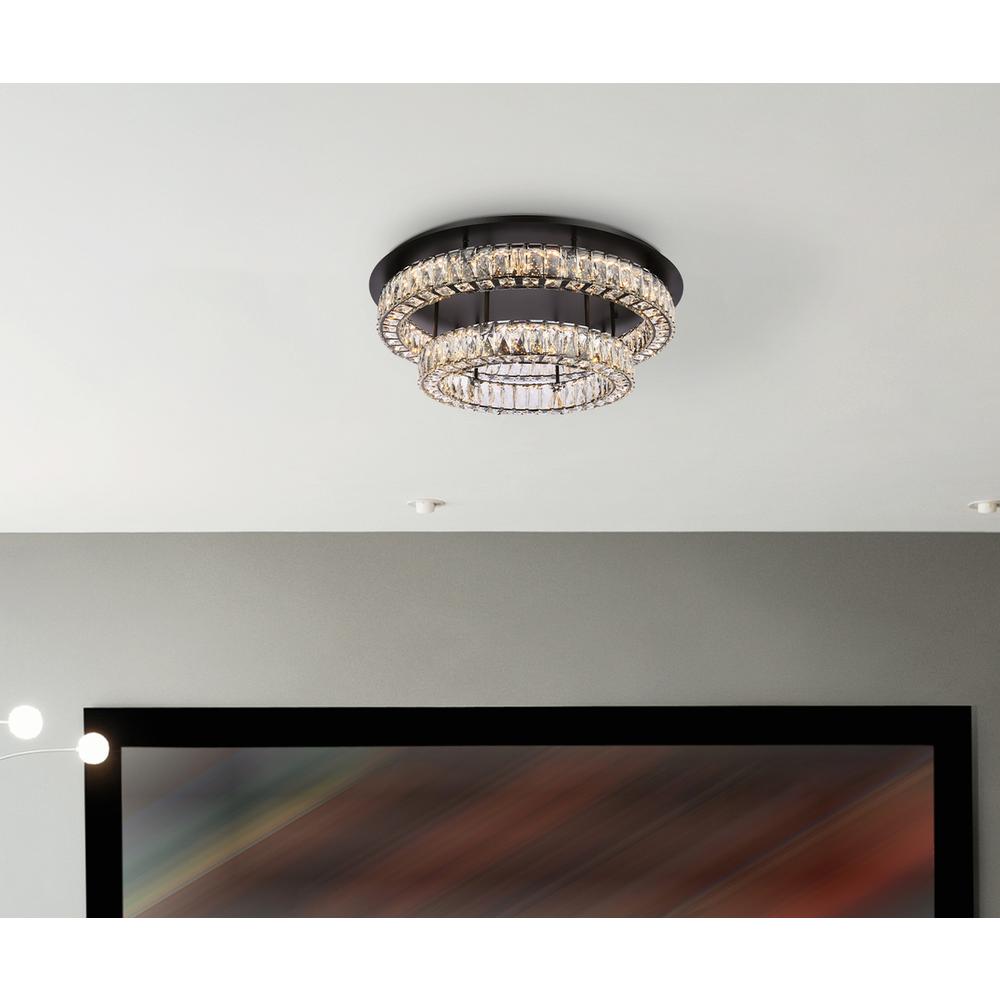 Monroe 30 Inch Led Double Flush Mount In Black. Picture 8