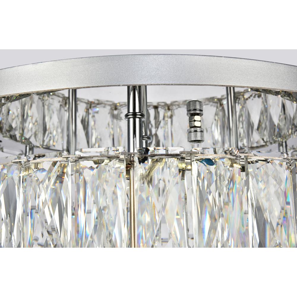 Monroe Led Light Chrome Flush Mount Clear Royal Cut Crystal. Picture 6