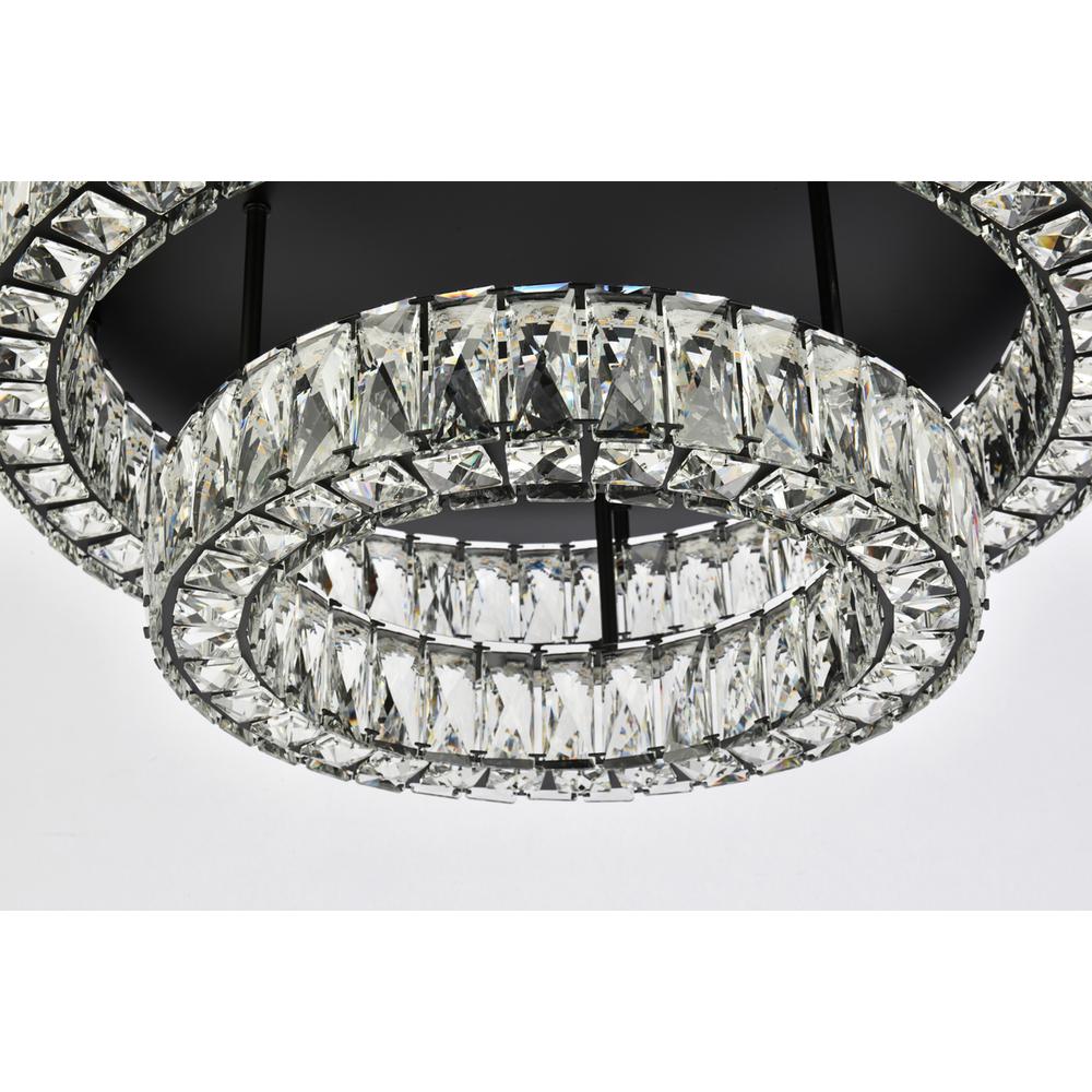 Monroe 26 Inch Led Double Flush Mount In Black. Picture 3