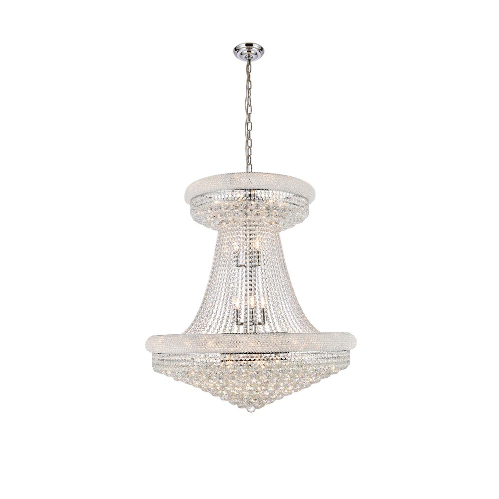 Primo 28 Light Chrome Chandelier Clear Royal Cut Crystal. Picture 1