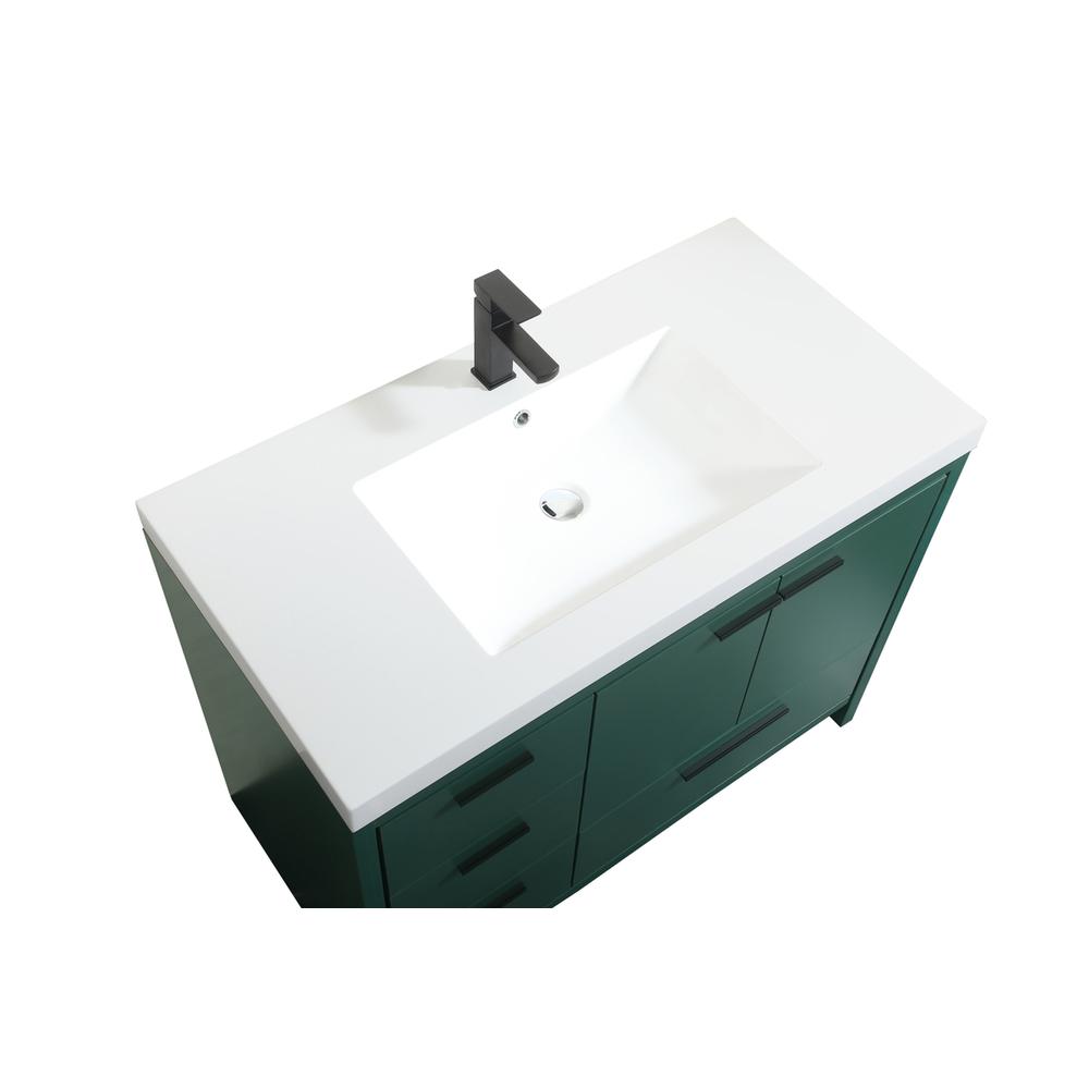 42 Inch Single Bathroom Vanity In Green. Picture 10