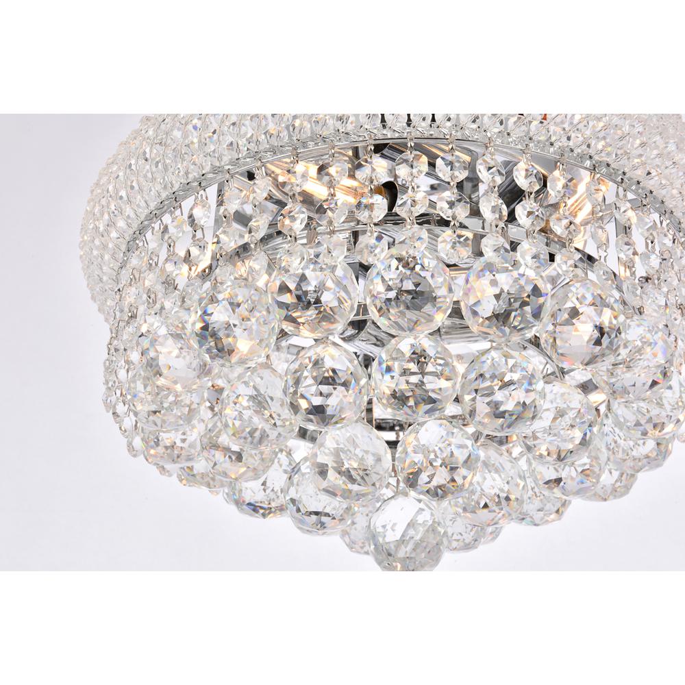 Primo 6 Light Chrome Flush Mount Clear Royal Cut Crystal. Picture 5