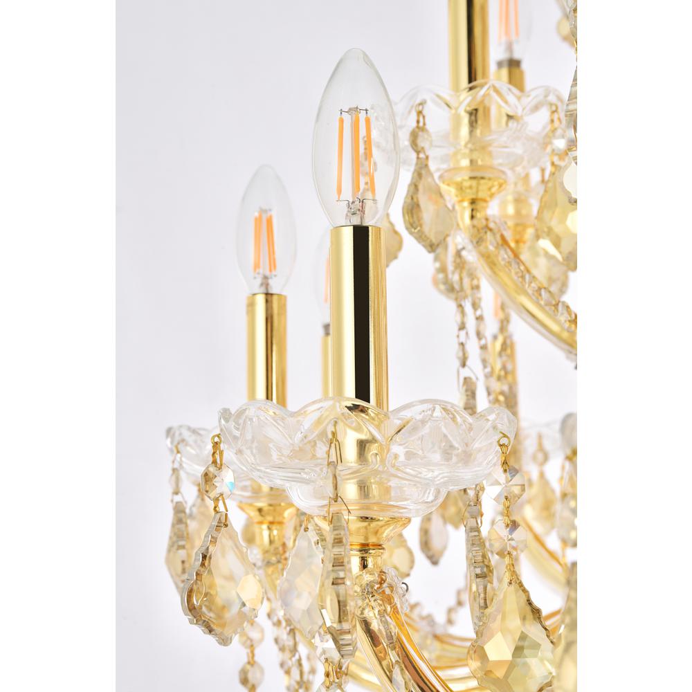 Maria Theresa 49 Light Gold Chandelier Golden Teak (Smoky) Royal Cut Crystal. Picture 4