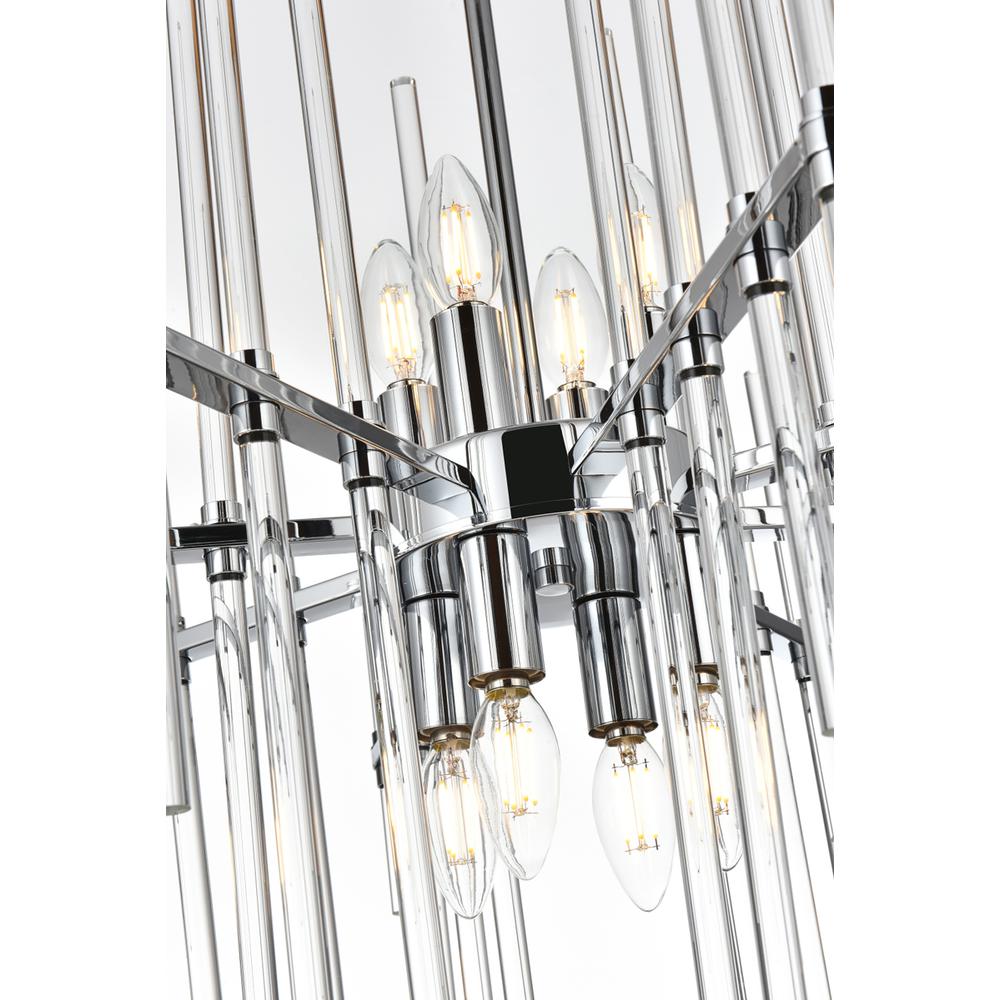 Sienna 27 Inch Crystal Rod Pendant In Chrome. Picture 4