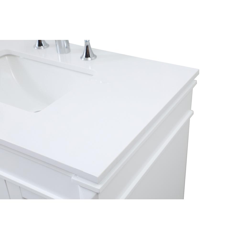 36 Inch Single Bathroom Vanity In White. Picture 11