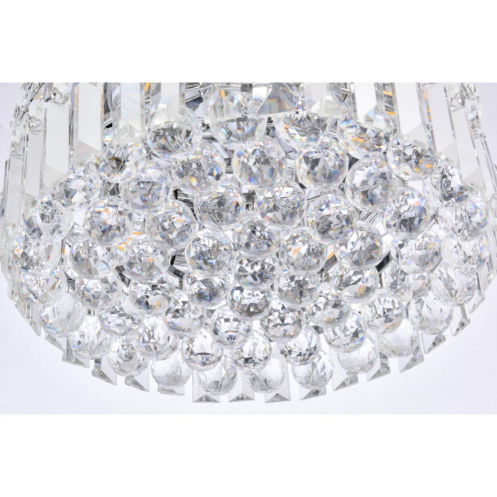 Maxime 4 Light Chrome Flush Mount Clear Royal Cut Crystal. Picture 4