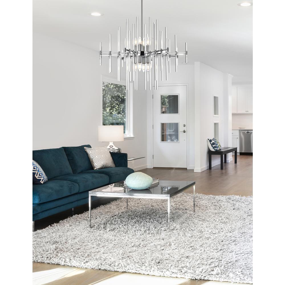 Sienna 31 Inch Crystal Rod Pendant In Chrome. Picture 9