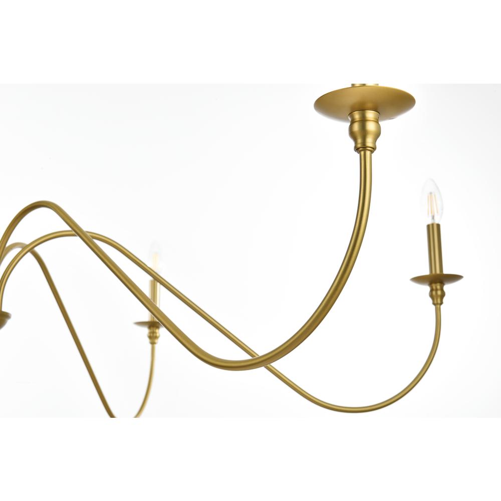 Rohan 54 Inch Chandelier In Satin Gold. Picture 5
