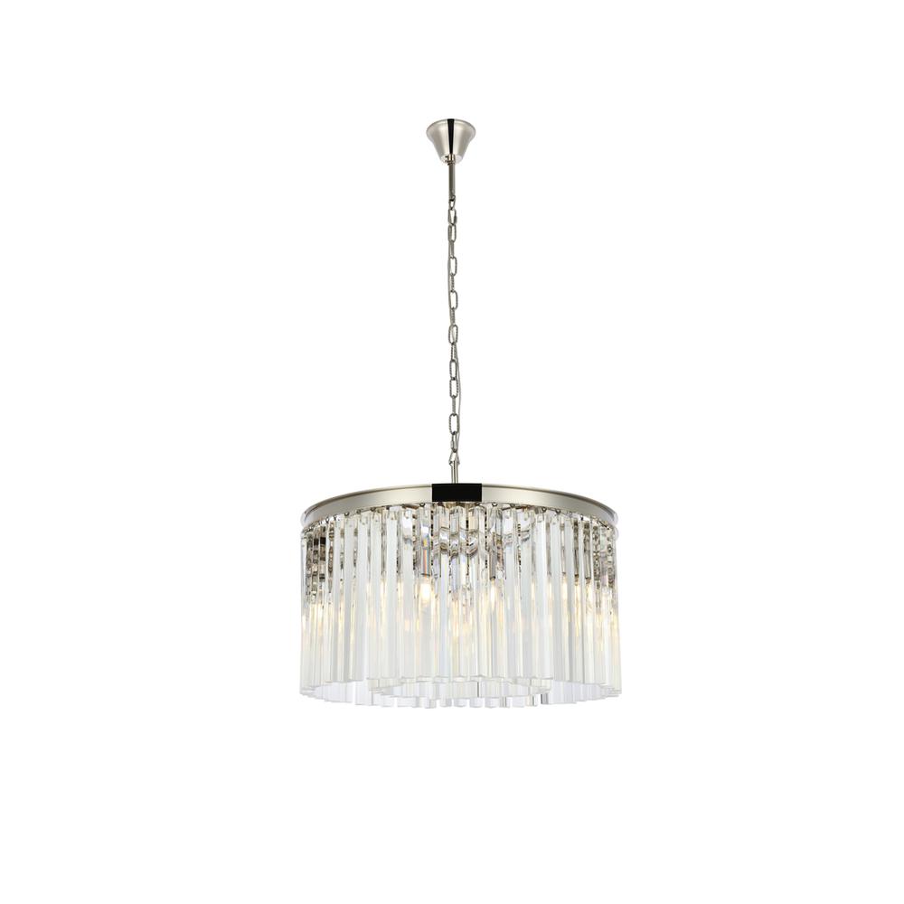 Sydney 8 Light Polished Nickel Chandelier Clear Royal Cut Crystal. Picture 1
