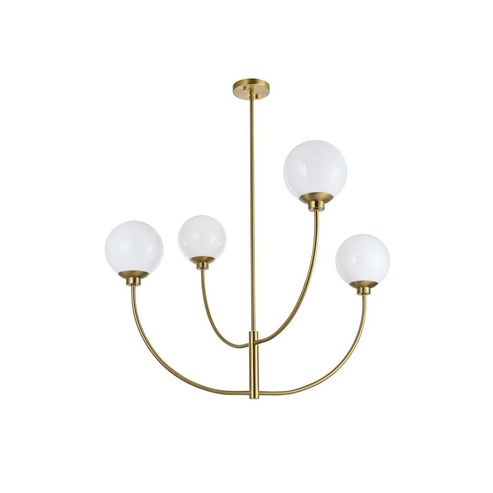 Nyomi 36 Inch Chandelier In Satin Gold. Picture 6
