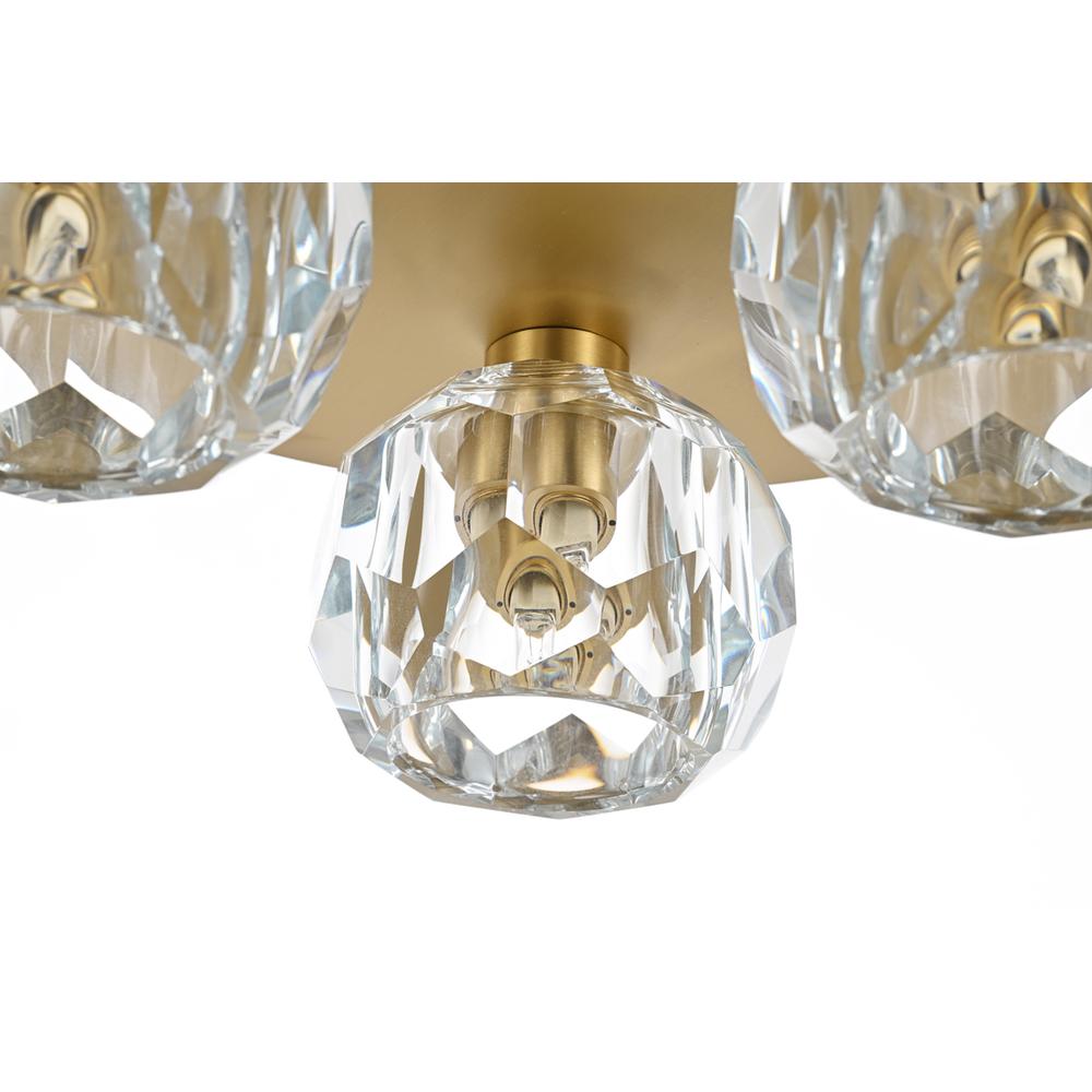 Graham 3 Light Ceiling Lamp In Gold. Picture 4