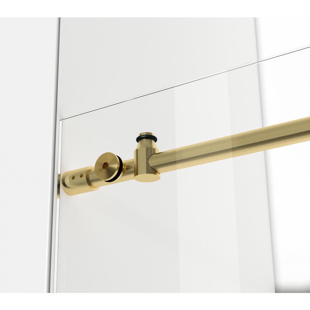 Frameless Shower Door 48 X 76 Brushed Gold. Picture 6