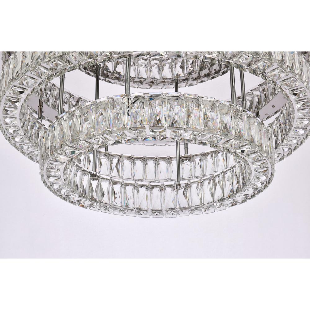 Monroe 30 Inch Led Double Flush Mount In Chrome. Picture 3