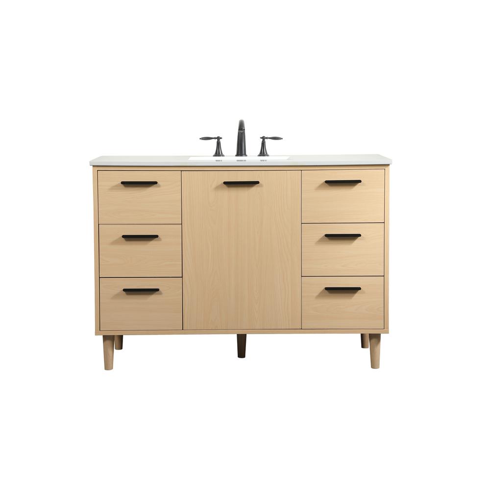 48 Inch Bathroom Vanity In Maple. Picture 1