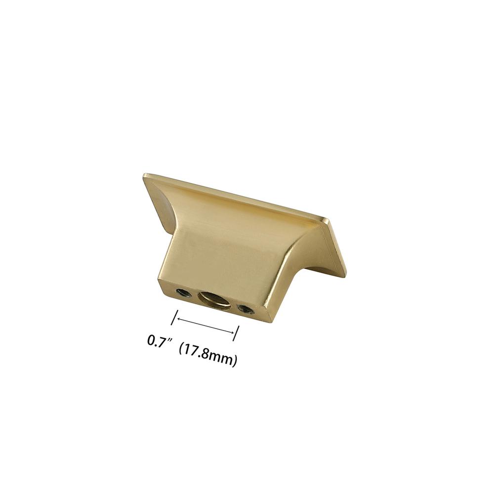 Perry 2" Brushed Gold Rectangle Knob Multipack (Set Of 10). Picture 4
