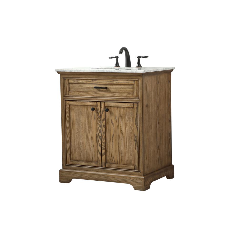 30 Inch Single Bathroom Vanity In Driftwood. Picture 7