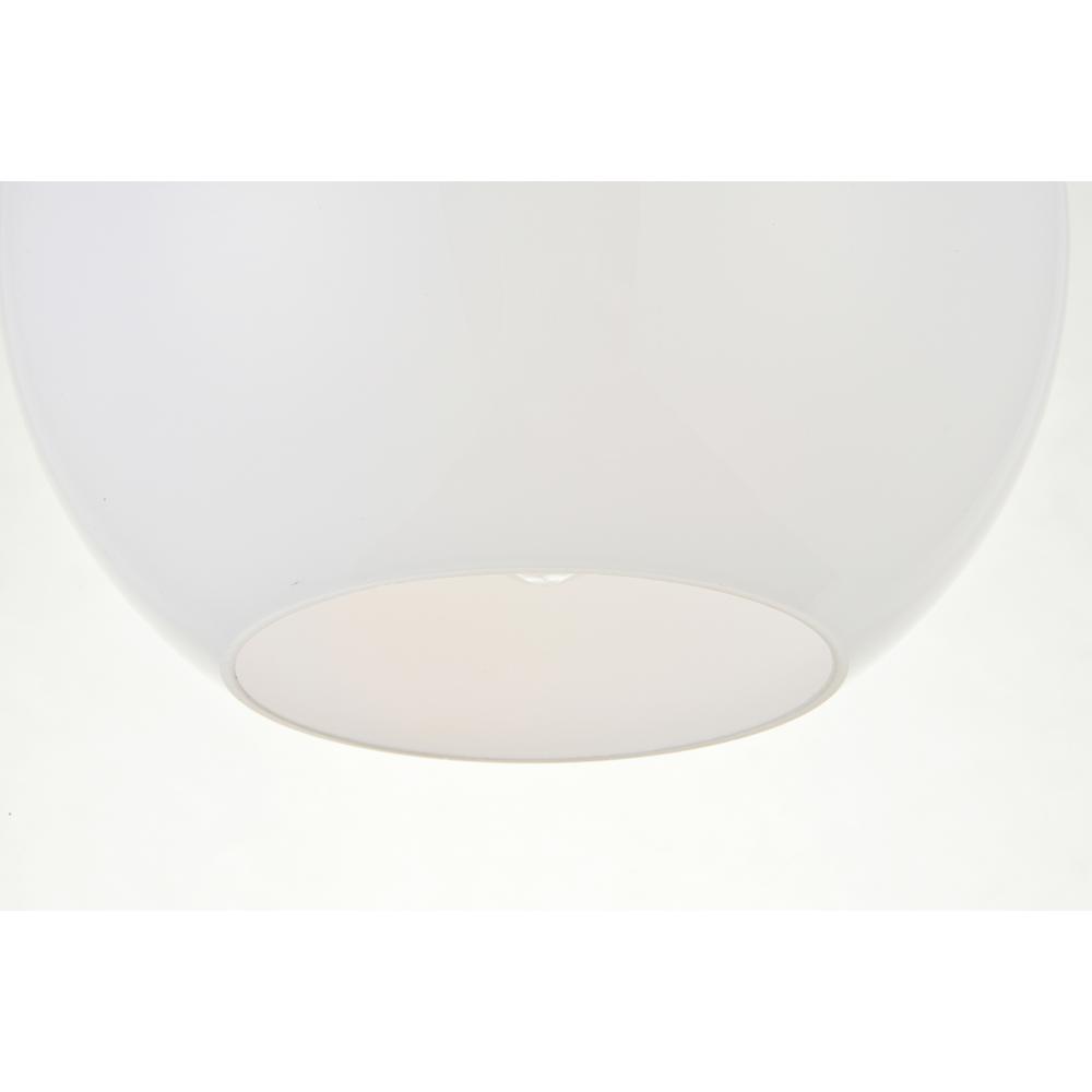 Baxter 1 Light Brass Flush Mount With Frosted White Glass. Picture 5